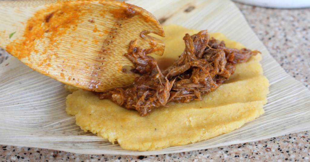 preparing keto tamales