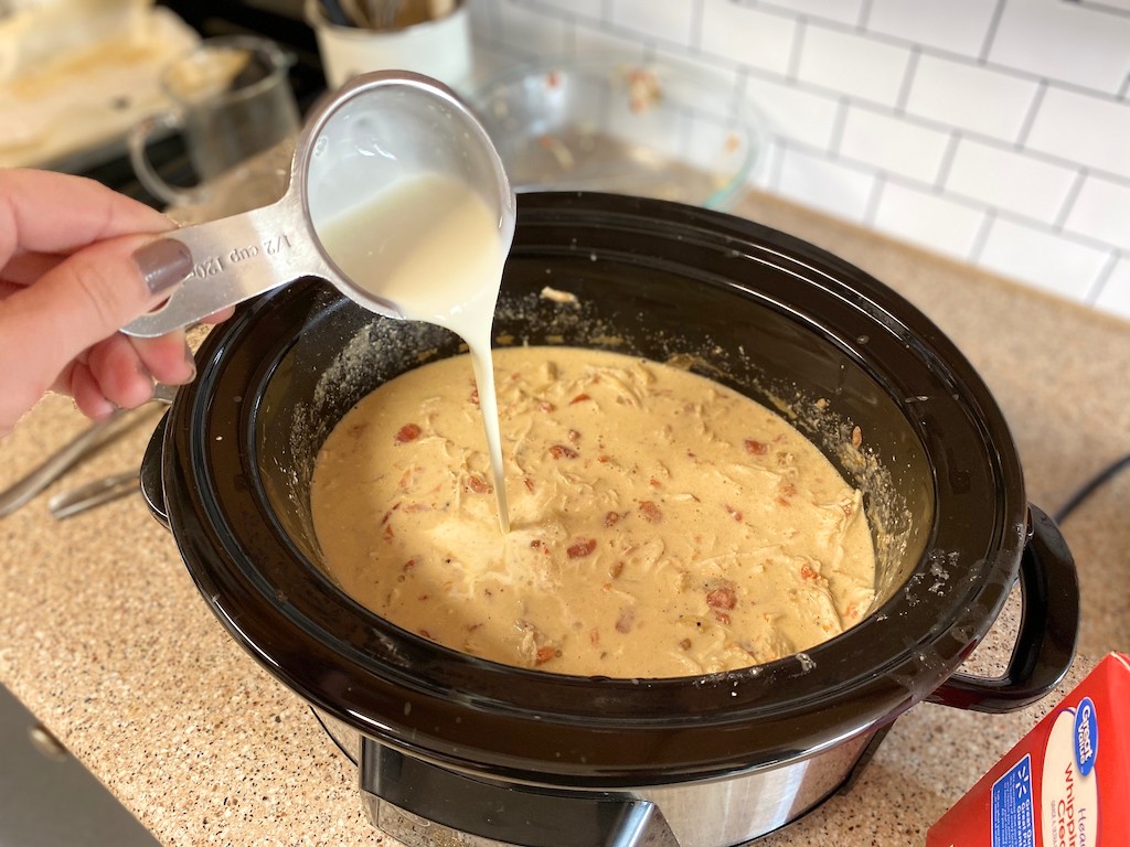 add cream to keto white chicken chili