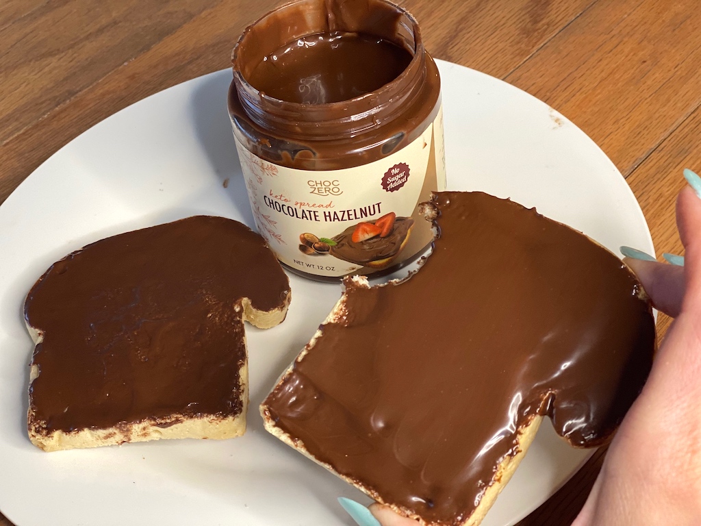 ChocZero keto spread with chocolate hazelnut