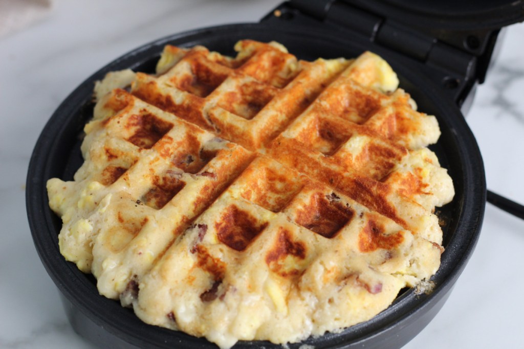 waffle maker with a waffle inside