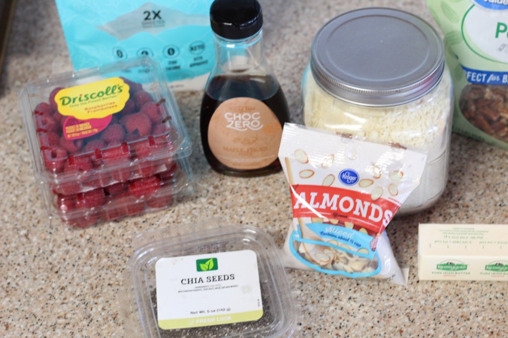 ingredients for keto raspberry bars