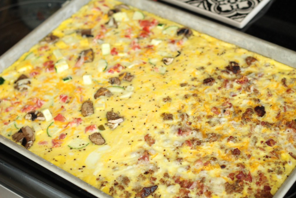 Keto omelet sheet pan