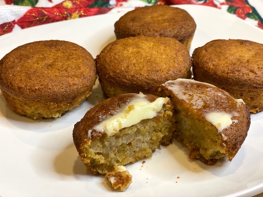 keto banana caramel muffins with butter 