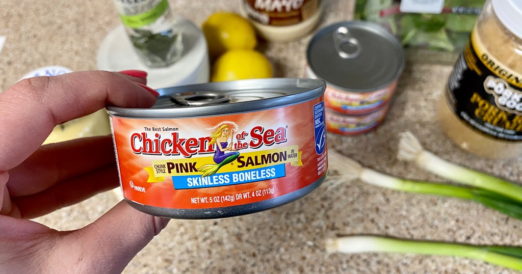can of chicken of the sea salmon