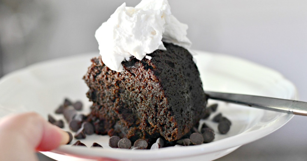 Chocolate cake on a plate
