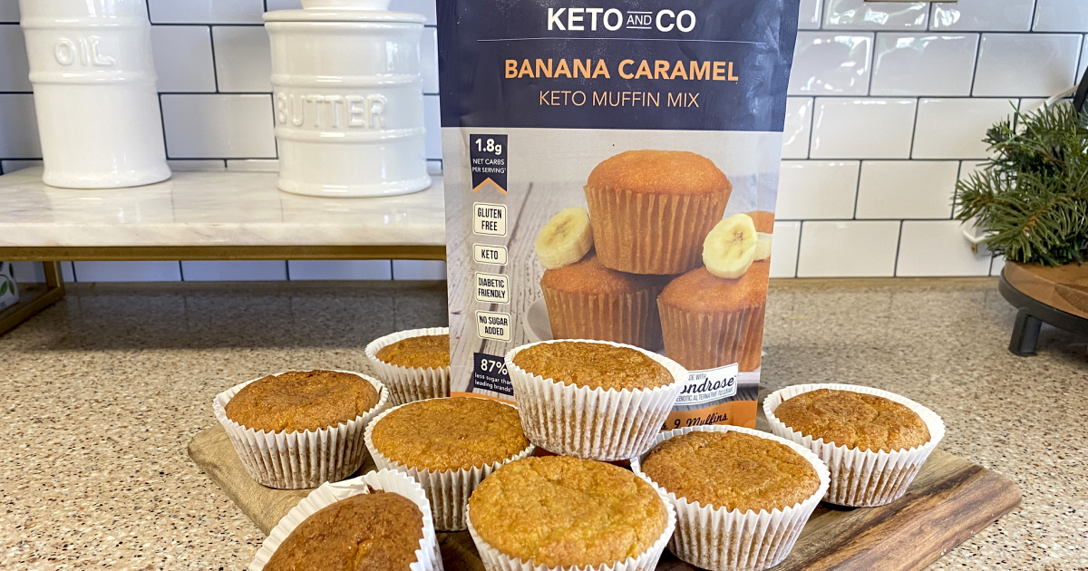 Keto and Co banana caramel keto muffin mix 