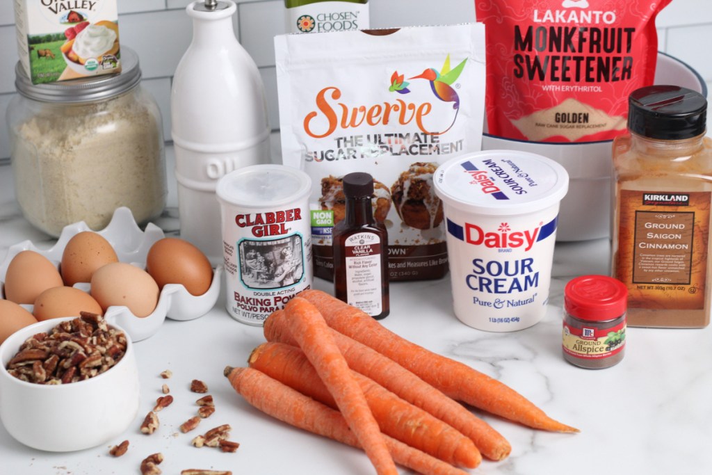 ingredients for keto carrot cake