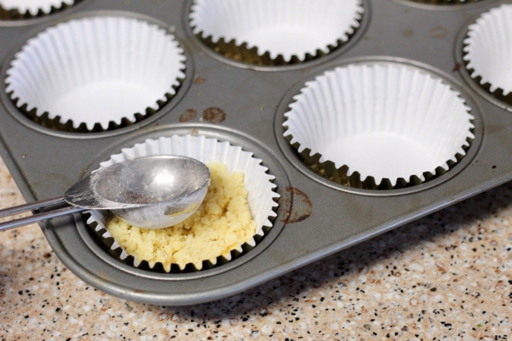 adding crust to a cupcake liner