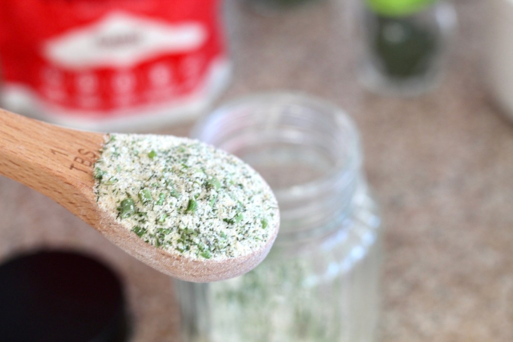 a tablespoon of sour cream and chive seasoning