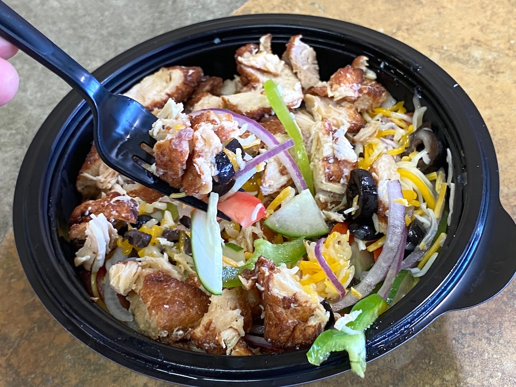 Subway protein bowl with chicken 
