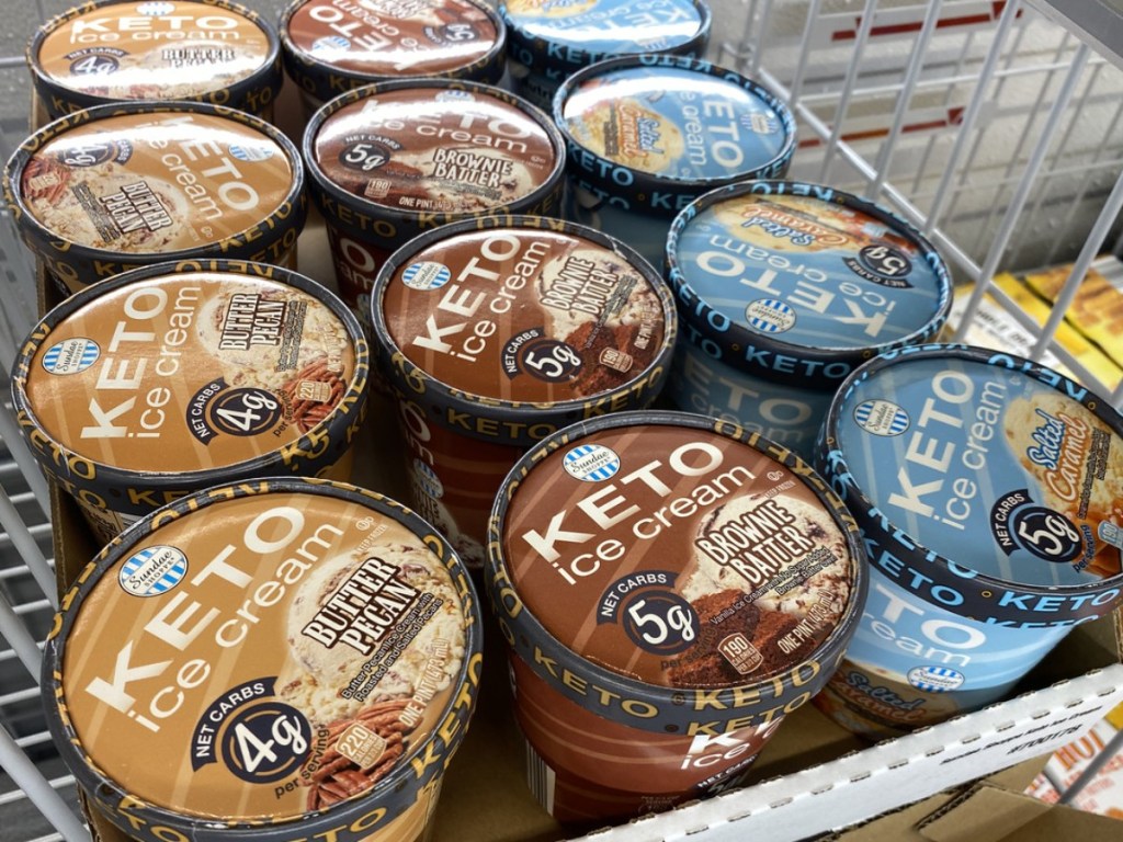 keto ice cream in freezer case