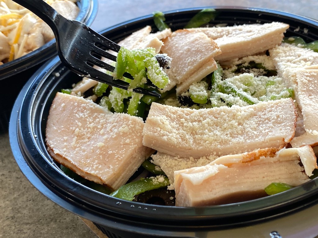 Subway protein bowl with turkey 