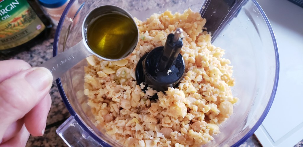 Adding olive oil