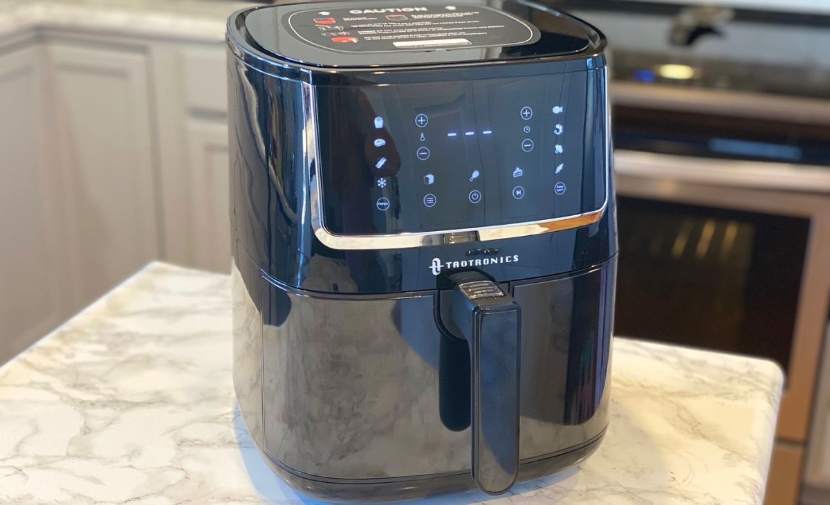 A kitchen cooking appliance on a counter