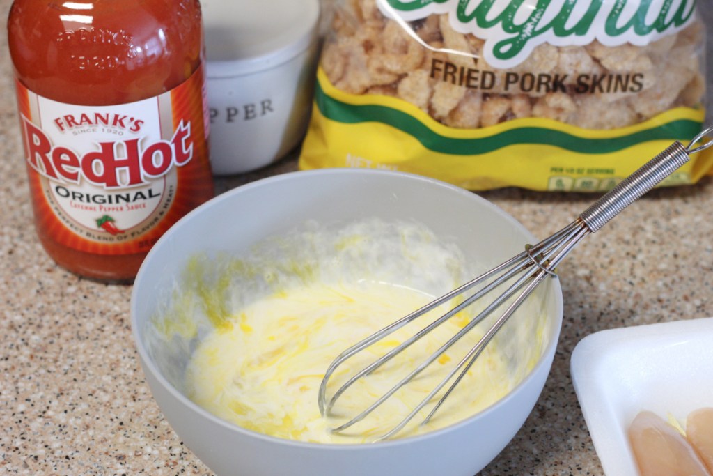 eggs and heavy cream in a mixing bowl