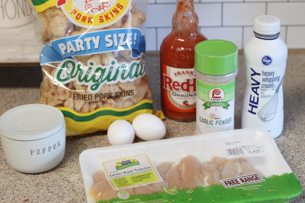 ingredients for keto chicken strips 