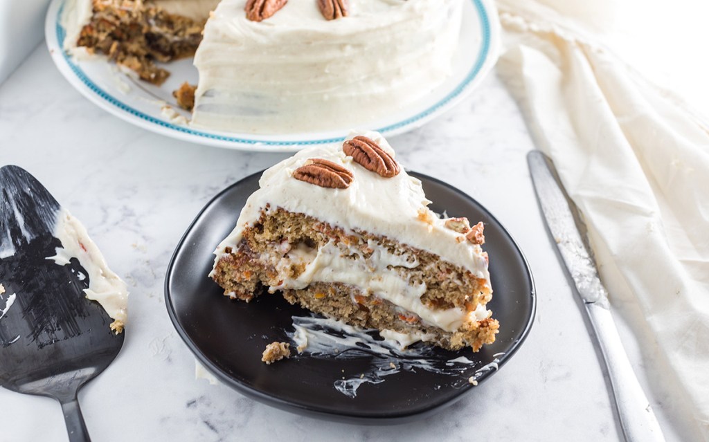 keto carrot cake on plate