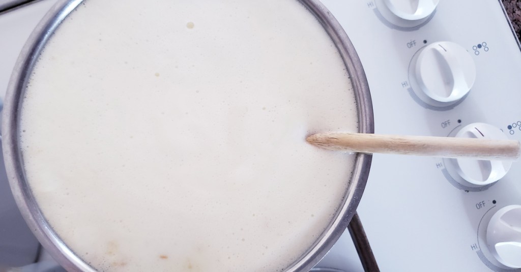 Foam from beans in pot