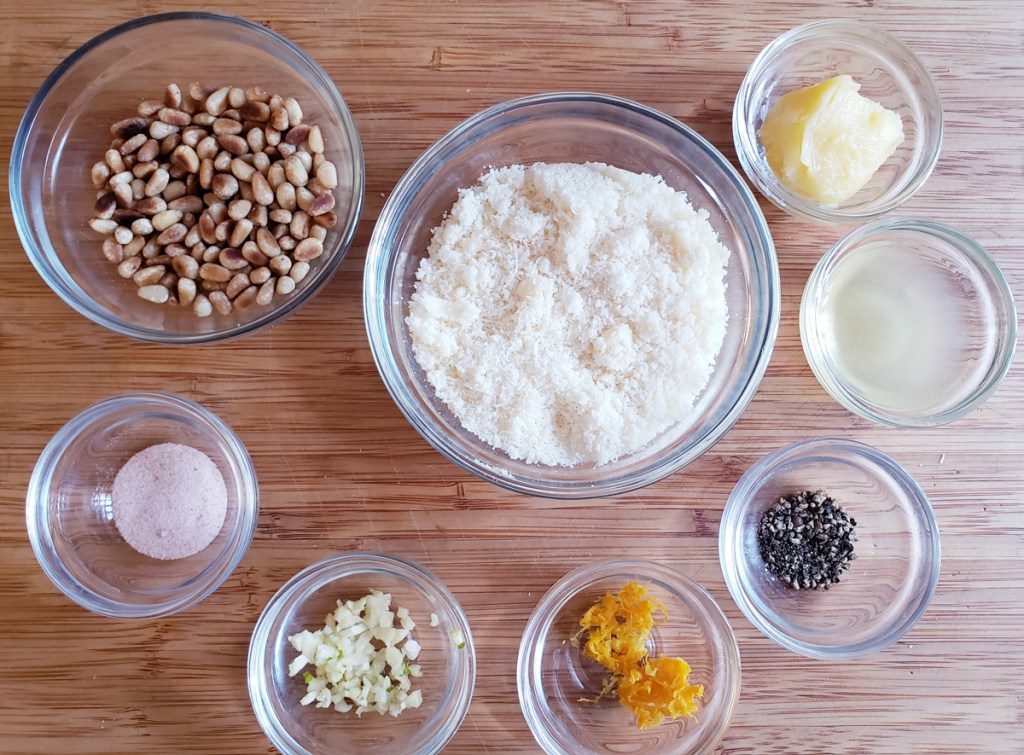 ingredients for Brussels sprouts salad