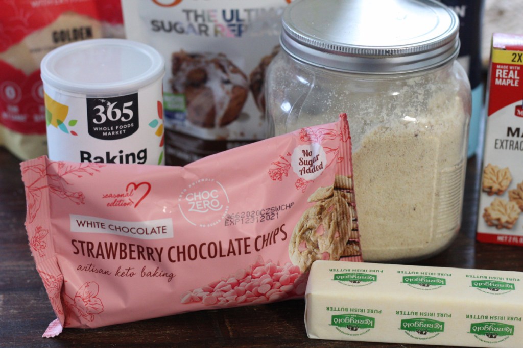 ingredients for Strawberry Keto Blondies