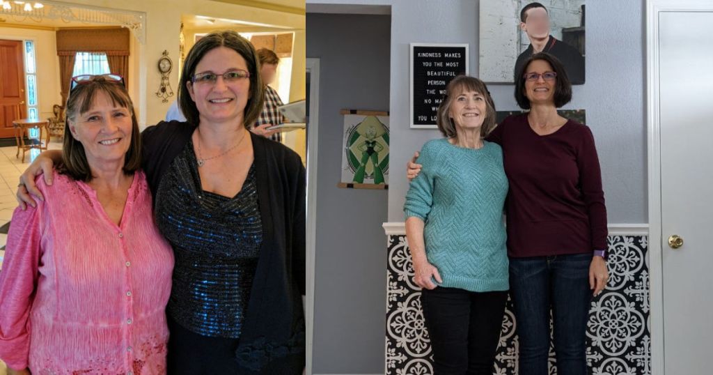 mother and daughter before and after keto weight loss