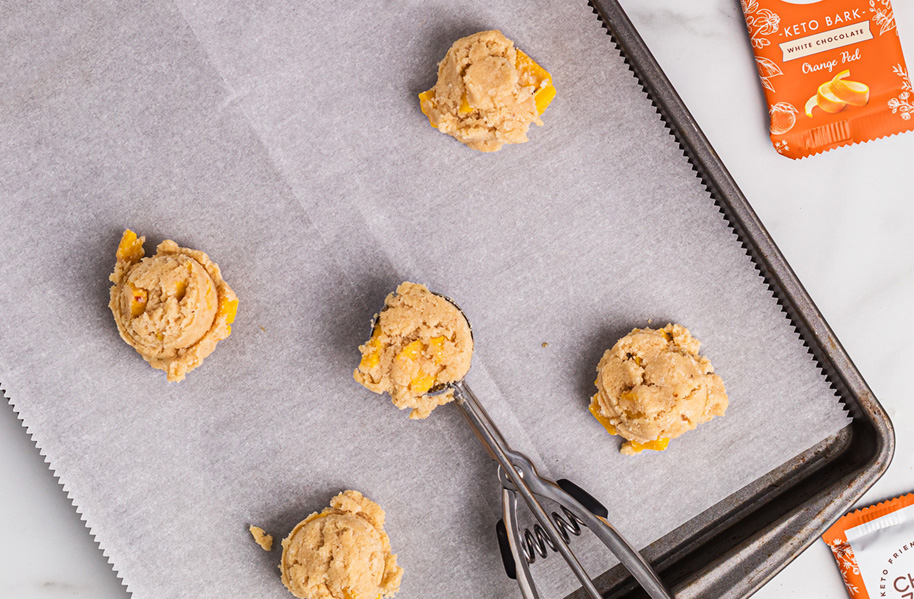 Keto White Chocolate Orange Cookies