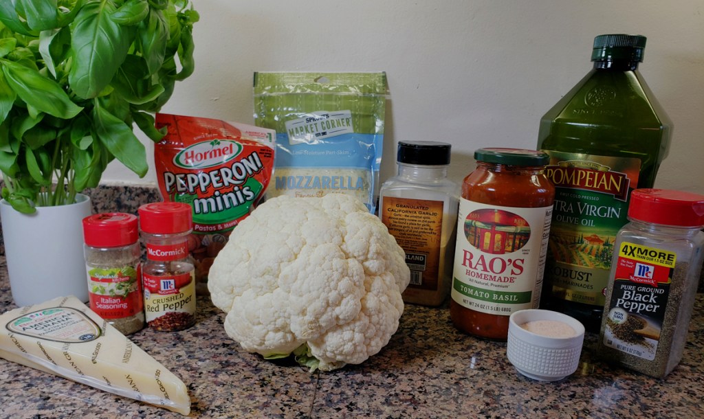 ingredients for keto cauliflower parm