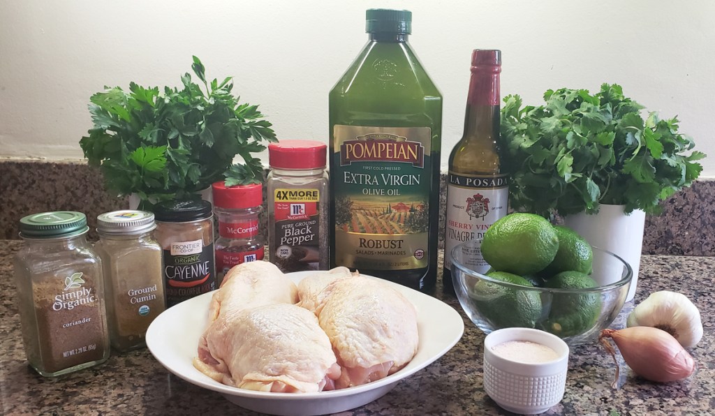 ingredients for recipe on table