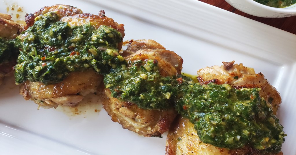 Chicken Thighs with Chimichurri