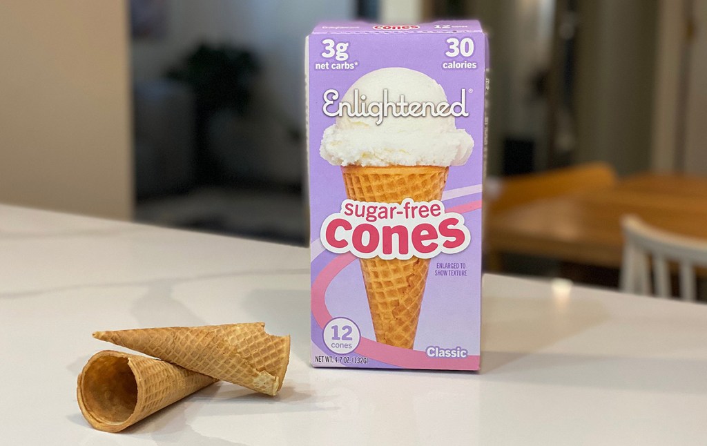 Enlightened Cones, Sugar-Free, Classic - 12 cones, 4.7 oz