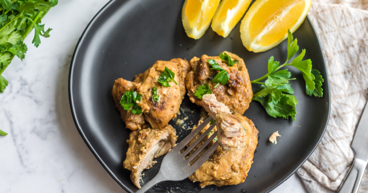 Keto Lemon Dijon Braised Chicken Thighs (One Pot Recipe) Hip2Keto