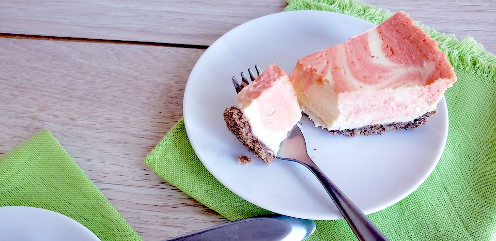 keto orange creamsicle slice on plate 