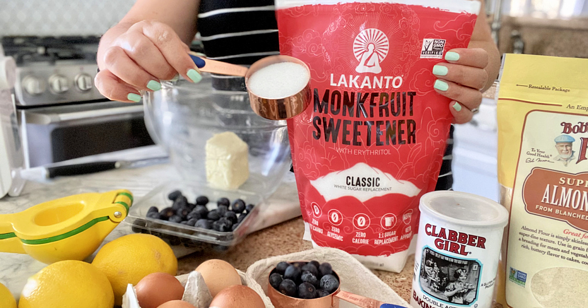 making keto pound cake using lakanto monk fruit