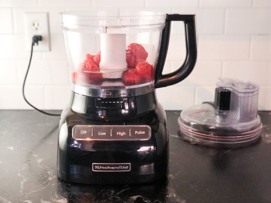 canned tomatoes in a blender