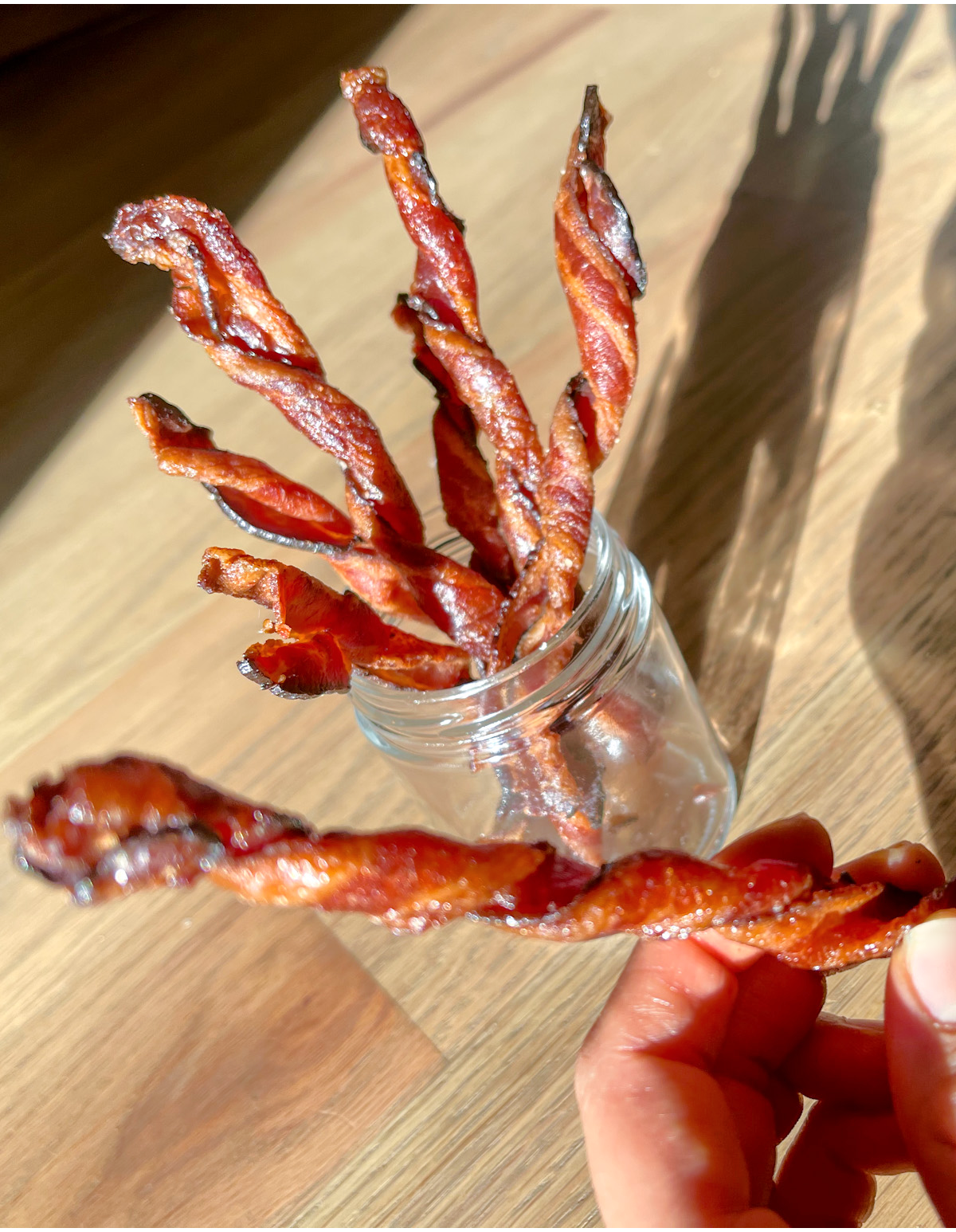 Keto twisted Candied Bacon