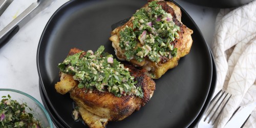 Cilantro Lime Chicken Thighs with Chimichurri Sauce – Must Try keto Dinner Idea!