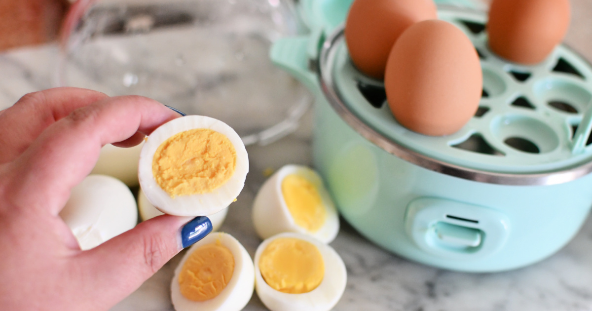 hard-boiled eggs and electric egg maker
