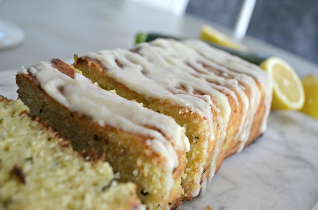 slices of zucchini bread with glaze