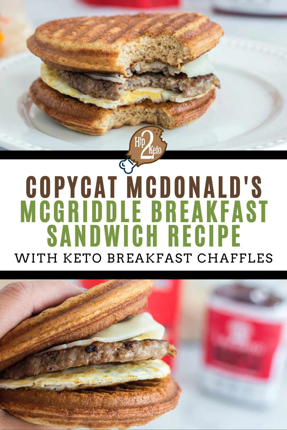 Keto Sausage “McGriddle” Breakfast Sandwich