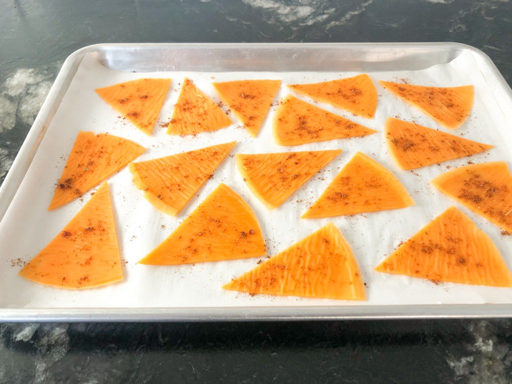 cheese slices for chips unbaked 