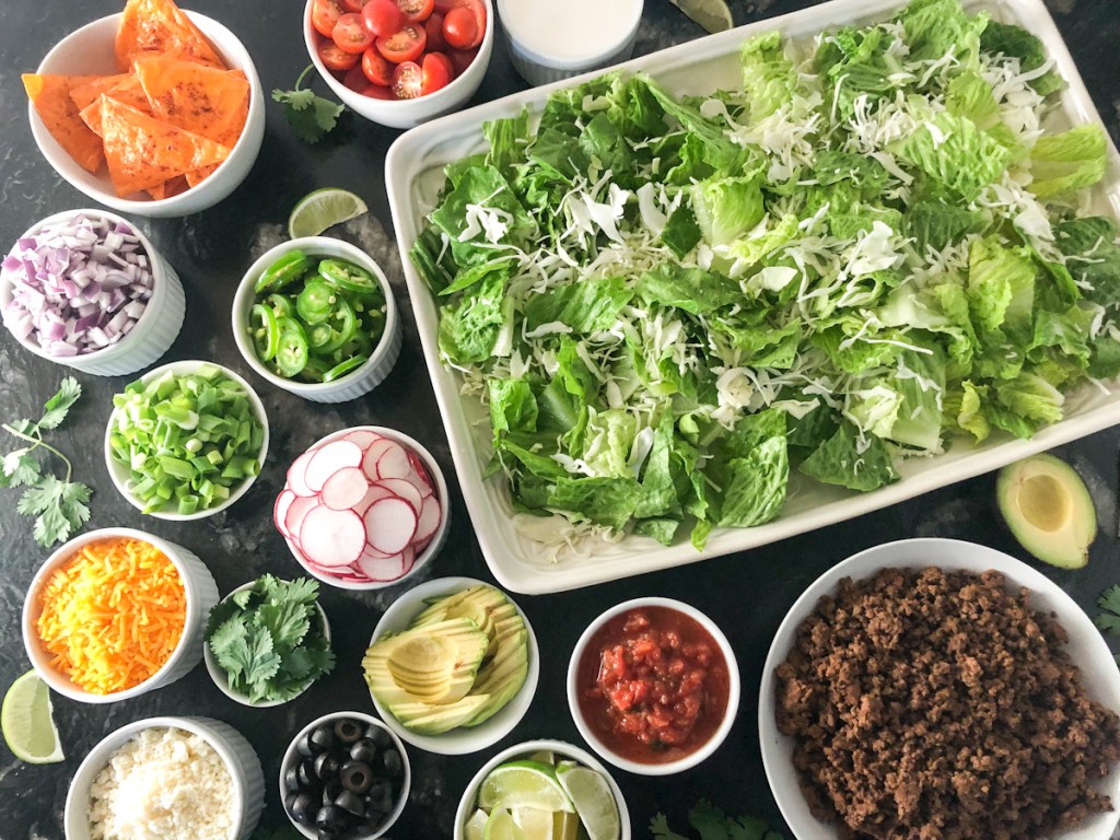 keto taco salad bar ingredients