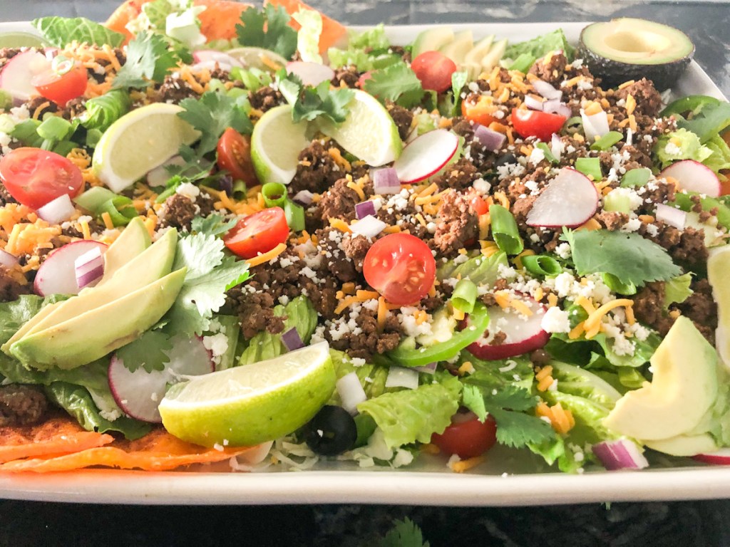 platter keto taco salad