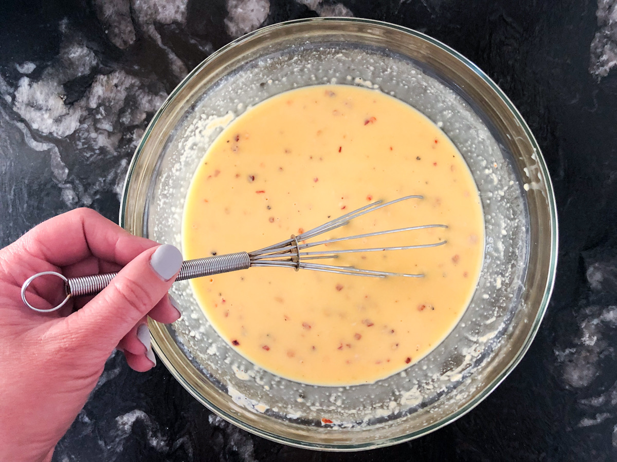 egg mixture in a bowl