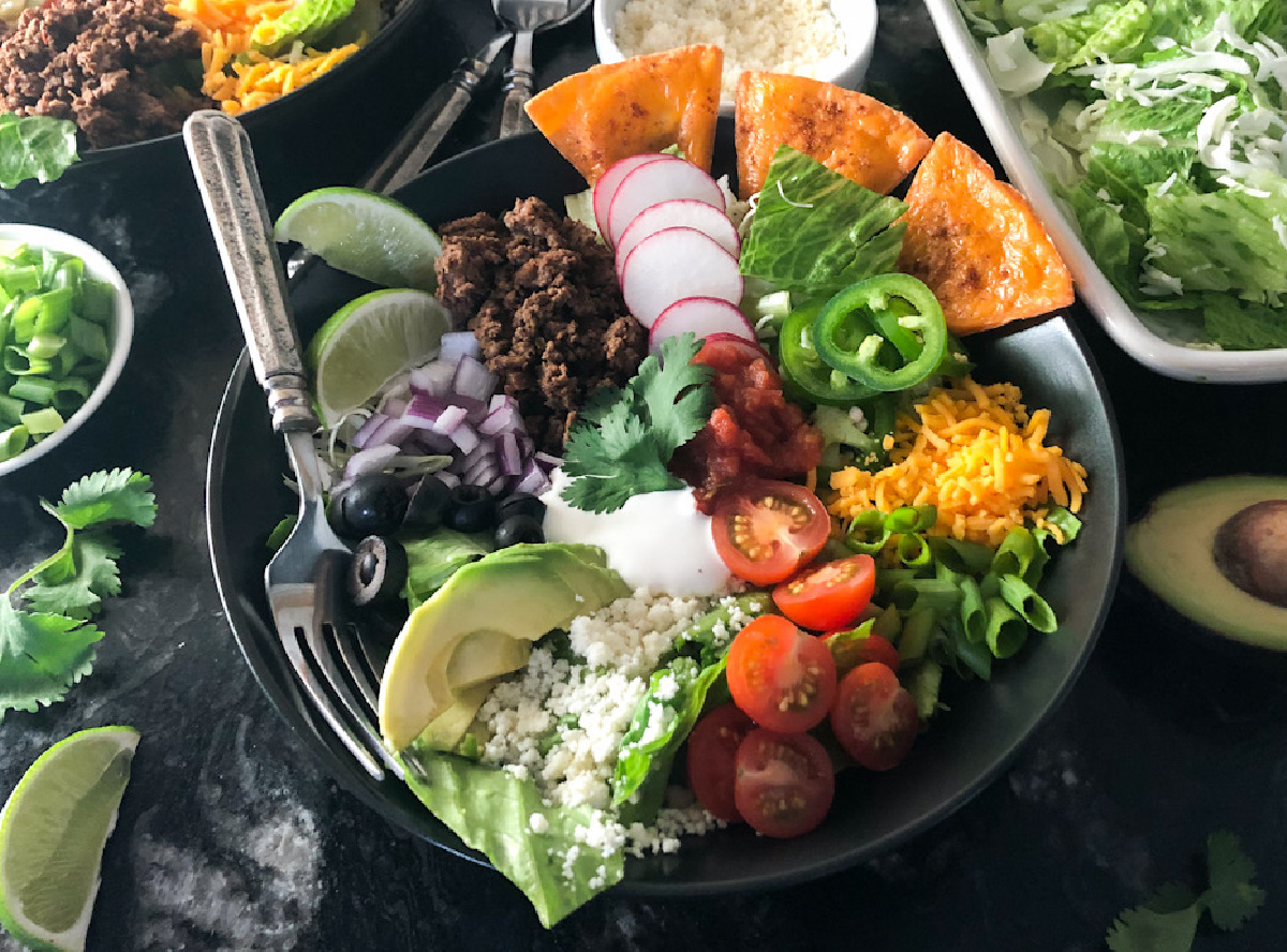 Loaded Keto Taco Salad Recipe - Full of Flavor, Not Carbs!