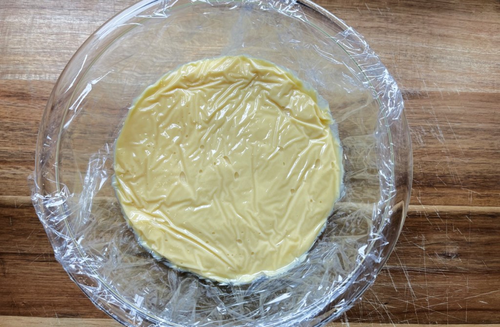 whipped keto custard for keto eclair cake