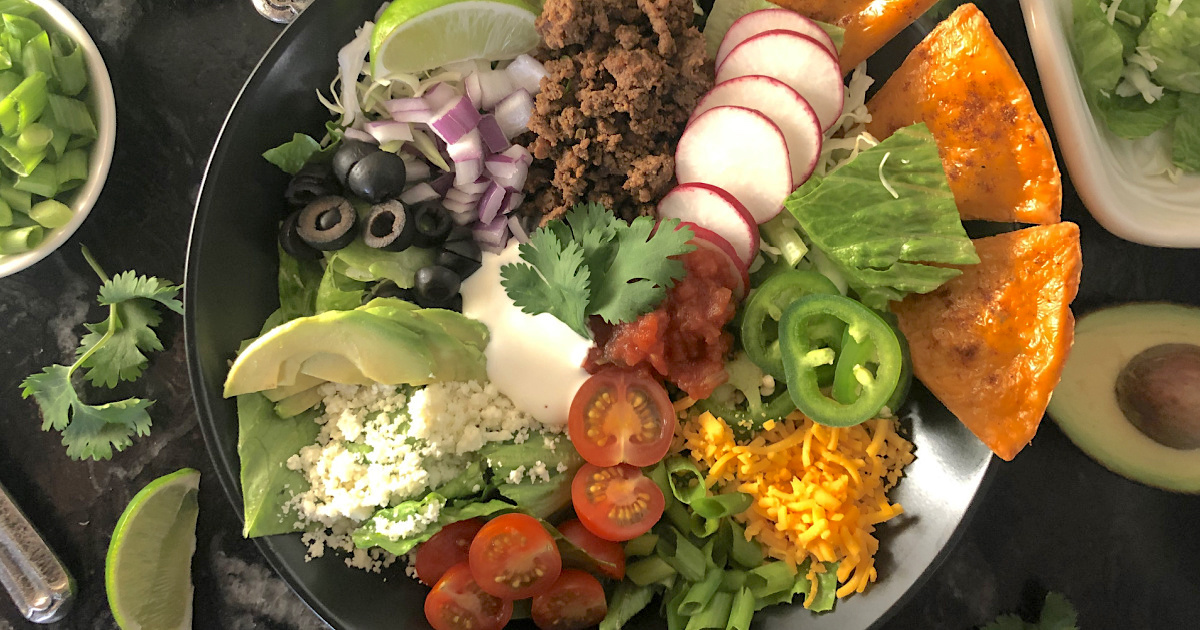 loaded taco salad ingredients