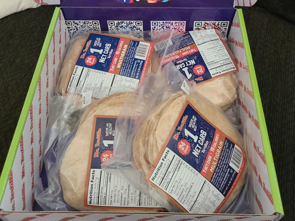 low-carb tortillas in box