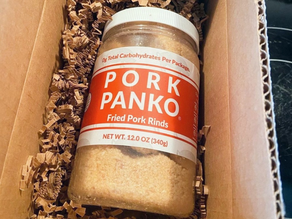 bottle of Pork Panko in shipping box
