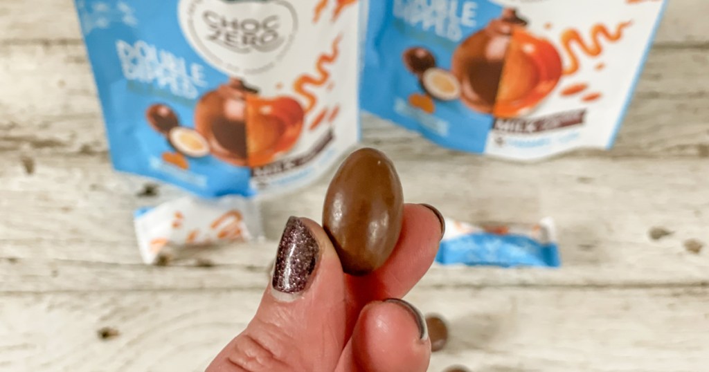 ChocZero Double Dipped Chocolate covered almonds 