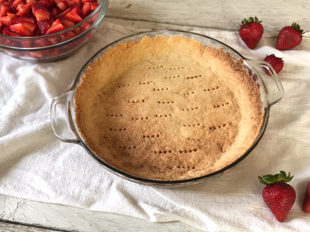 baked almond flour crust